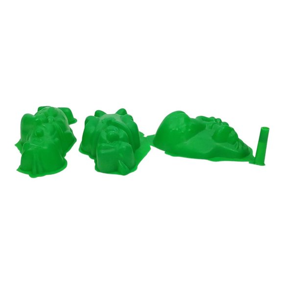 Vintage Flintstones Gelatin Cake Molds Fred Barney Rubble Dino Plastic Green - Picture 9 of 10
